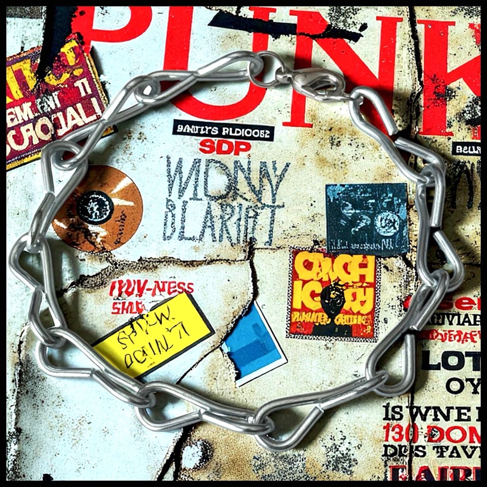 5 For $25💫Punk Silver Chain Bracelet - Picture 3 of 4